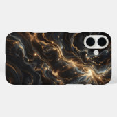 Luxe Celestial Black Marmer Behuizing - Glanzend Case-Mate iPhone Case (Achterkant (horizontaal))