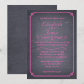 Luxe Chalkboard Wedding Invitations Kaart (Voorkant / Achterkant)