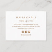 Luxe Champagne Bokeh dank u voor uw aankoop Visitekaartje (Achterkant)