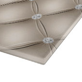 Luxe Champagne Diamant Gestikt Patroon Snijplank (Hoek)