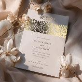 Luxe Champagne en Gold Foil Islamitische bruiloft Folie Uitnodiging