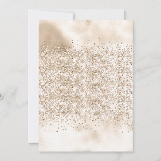 LUXE CHAMPAGNE GLITTER BIRTHDAY KAART (Achterkant)