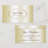 Luxe Champagne Golden Professional en Modern Visitekaartje (Voorkant / Achterkant)