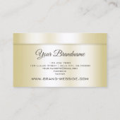 Luxe Champagne Golden Professional en Modern Visitekaartje (Achterkant)