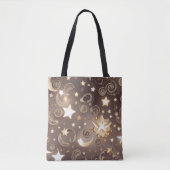 Luxe Champagne Goud Celestial Maan Tote Bag (Voorkant)