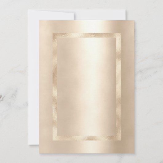 Luxe champagne goud minimalist Save the Date Kaart (Achterkant)