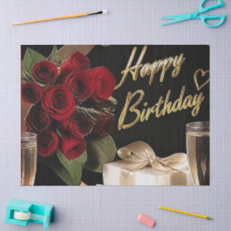 Luxe Champagne Gouden Confetti Patroon | Elegant C Tissuepapier