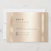 Luxe champagne gouden glam minimalistische RSVP Kaart (Voorkant)