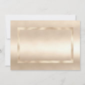 Luxe champagne gouden glam minimalistische RSVP Kaart (Achterkant)