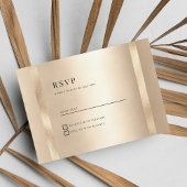 Luxe champagne gouden glam minimalistische RSVP Kaart