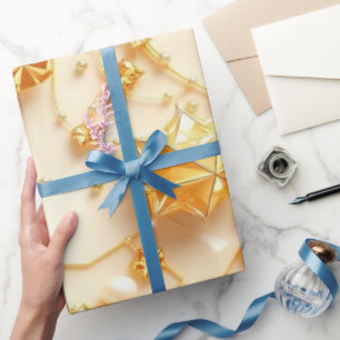Luxe Champagne Gouden Kerst Inpakpapier