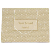 Luxe champagne-patroon groot cadeauzakje (Voorkant)