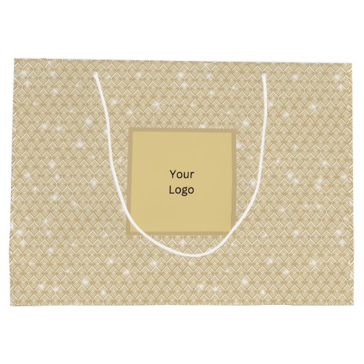 Luxe champagne-patroon groot cadeauzakje (Achterkant)