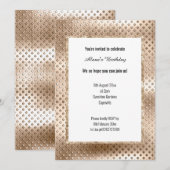 LUXE CHAMPAGNE SEQUIN DENT INVITATION KAART (Voorkant / Achterkant)