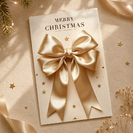 Luxe Champagne Strik Merry Christmas Vakantie Kaart