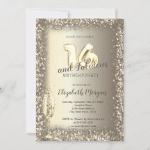 Luxe Champagneglas Gouden Confetti Frame 16e