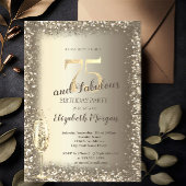 Luxe Champagneglas Gouden Confetti Frame 75ste  Kaart