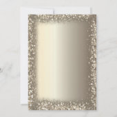 Luxe Champagneglas Gouden Confetti Frame 90ste Kaart (Achterkant)