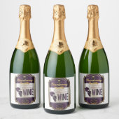 Luxe Chardonnay Wijnlabel Sparkling Wijnetiket (Flessen)
