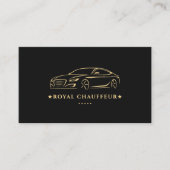 Luxe Chauffeur Service Privé Executive Zwart Visitekaartje (Voorkant)