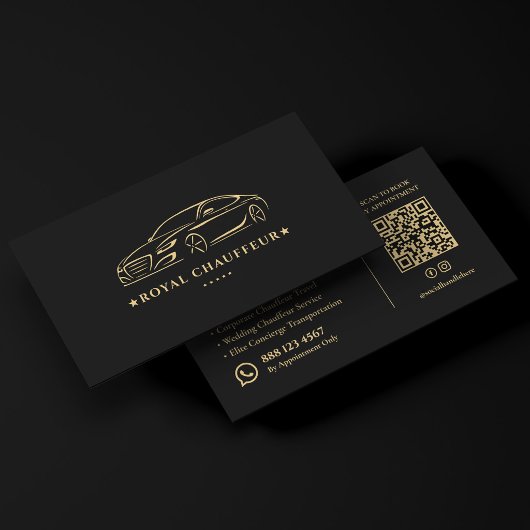 Luxe Chauffeur Service Privé Executive Zwart Visitekaartje