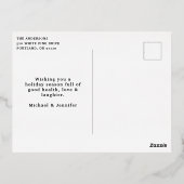 Luxe Cheers-foto Folie Feestdagen Briefkaart (Achterkant)