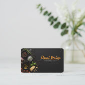 Luxe chef visitekaartje Premium culinair (Staand voorkant)