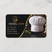 Luxe chef visitekaartje Premium culinair (Achterkant)