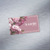 Luxe Cherry Blossom Gold Lijst Magnetisch Visitekaartje (Voorbeeld)