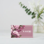 Luxe Cherry Blossom Gold Lijst Visitekaartje (Staand voorkant)