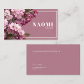 Luxe Cherry Blossom Gold Lijst Visitekaartje (Voorkant / Achterkant)