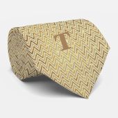Luxe Chevron Glitter Goud Zwart Personaliseer Naam Stropdas (Opgerold)