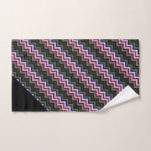 LUXE CHEVRON PASTEL BLACK ABSTRACTE TOWEL SET BAD HANDDOEK (Handdoek)