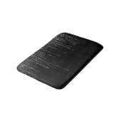 Luxe Chic Black Silver Sparkly Glitter Fringe Badmat (Gekanteld)