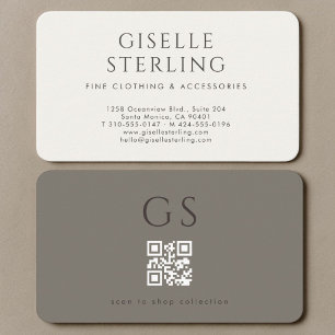 Luxe Chic Boetiek Mode QR-code Visitekaartje