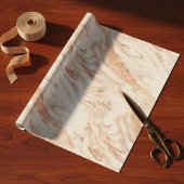Luxe Chic Copper Roos Gold Folie Marmer Cadeaupapier