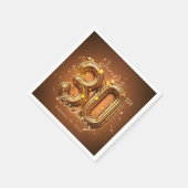 Luxe Chic Glam Brown en Goud 30e verjaardag Servet (Hoek)