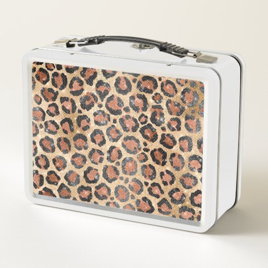 Luxe Chic Gold Black Leopard Animal Print (Achterkant)