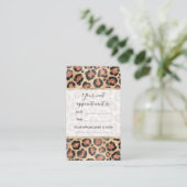 Luxe Chic Gold Black Leopard Animal Print Afsprakenkaartje (Staand voorkant)