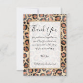 Luxe Chic Gold Black Leopard Animal Print Bedankkaart (Voorkant)