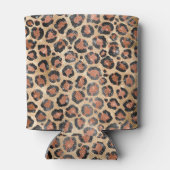 Luxe Chic Gold Black Leopard Animal Print Blikjeskoeler (Achterkant)