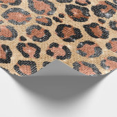 Luxe Chic Gold Black Leopard Animal Print Cadeaupapier (Hoek)