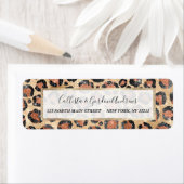 Luxe Chic Gold Black Leopard Animal Print Etiket (Insitu)