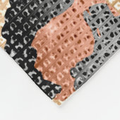 Luxe Chic Gold Black Leopard Animal Print Fleece Deken (Hoek)
