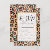 Luxe Chic Gold Black Leopard Animal Print Informatiekaartje (Voorkant / Achterkant)