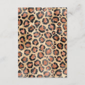 Luxe Chic Gold Black Leopard Animal Print Informatiekaartje (Achterkant)