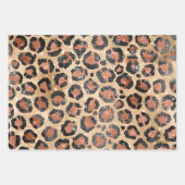 Luxe Chic Gold Black Leopard Animal Print Inpakpapier Vel (Voorkant)