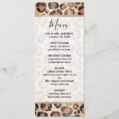 Luxe Chic Gold Black Leopard Animal Print Menu (Voorkant)