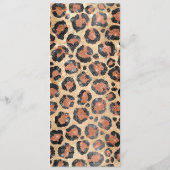 Luxe Chic Gold Black Leopard Animal Print Menu (Achterkant)