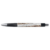 Luxe Chic Gold Black Leopard Animal Print Pen (Voorkant)